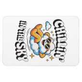 Magnet Flexible Chillin' in the Sky Cloud Design Fun Refrigerator (Horizontal)