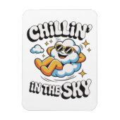 Magnet Flexible Chillin' in the Sky Cloud Design Fun Refrigerator (Vertical)