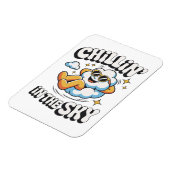 Magnet Flexible Chillin' in the Sky Cloud Design Fun Refrigerator (Côté Gauche)