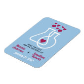 Magnet Flexible Chimie Moderne Mariage Coeur Enregistrer La Date (Côté Gauche)