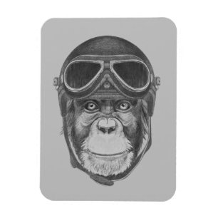Magnet Flexible Chimpanzé vintage de casque