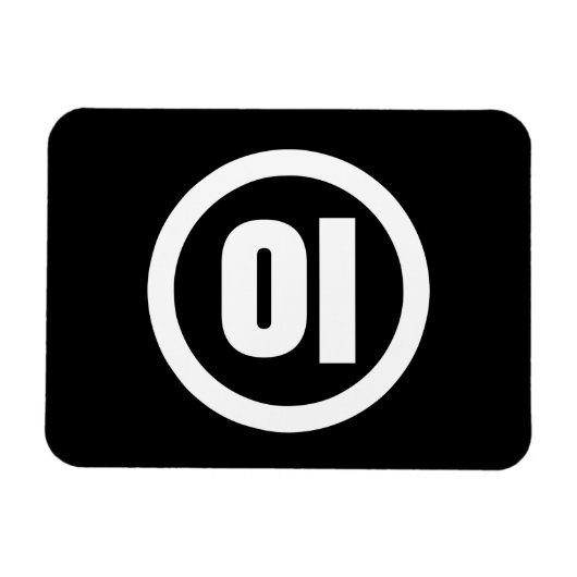 Magnet Flexible Chine coréenne Numéro 2 Deux 이 (Horizontal)