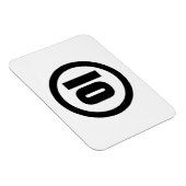 Magnet Flexible Chine coréenne Numéro 2 Deux 이 (Côté Droit)