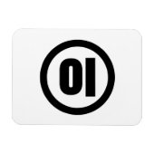 Magnet Flexible Chine coréenne Numéro 2 Deux 이 (Horizontal)