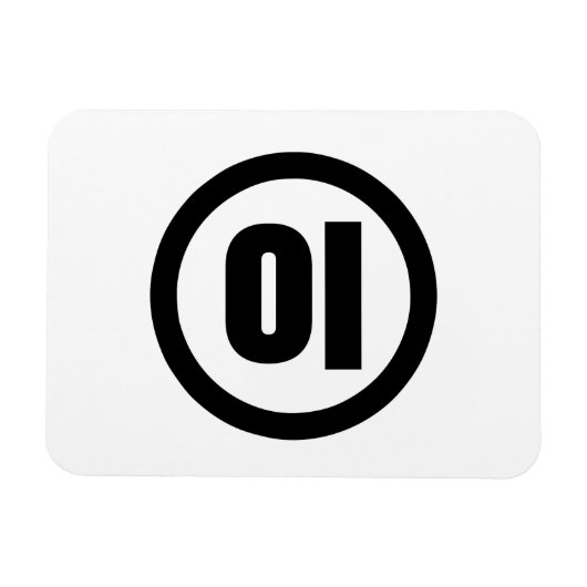 Magnet Flexible Chine coréenne Numéro 2 Deux 이 (Horizontal)