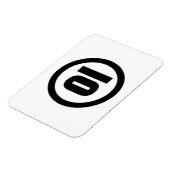 Magnet Flexible Chine coréenne Numéro 2 Deux 이 (Côté Gauche)