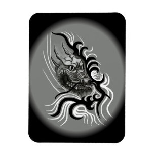 Magnet Flexible Chine-Dragon en style tatouage