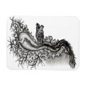 Magnet Flexible Chine Dragon, noir et blanc Design en Tattoostyl (Horizontal)