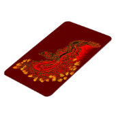 Magnet Flexible Chine Dragon rouge et or design (Côté Gauche)