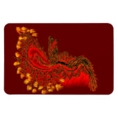 Magnet Flexible Chine Dragon rouge et or design (Horizontal)