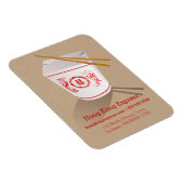 Magnet Flexible Chinese Take-Out Box Brown Faux craft (Côté Droit)