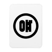 Magnet Flexible Chino coréen Numéro 6 Six 육 (Vertical)