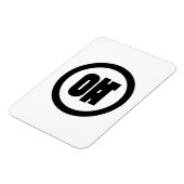 Magnet Flexible Chino coréen Numéro 6 Six 육 (Côté Gauche)