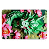 Magnet Flexible Chinois Jour de l'An Dragon Vert 2024 Origami RecM (Horizontal)