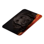 Magnet Flexible Chiot de récupération du labrador noir dans un pan (Côté Gauche)