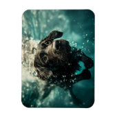 Magnet Flexible Chiot labrador nageant sous l'eau Design (Vertical)