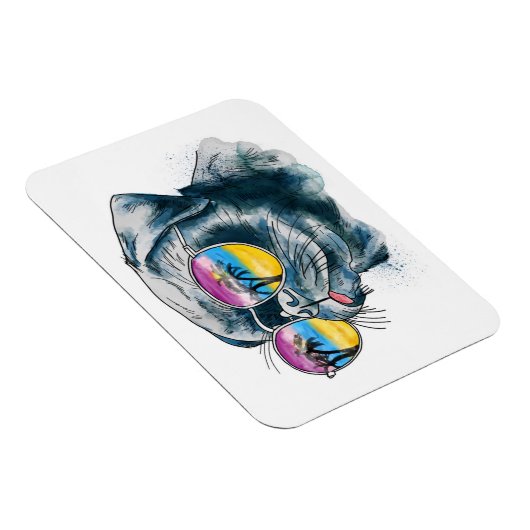 Magnet Flexible Chiot Tropical Aquarelle (Côté Droit)