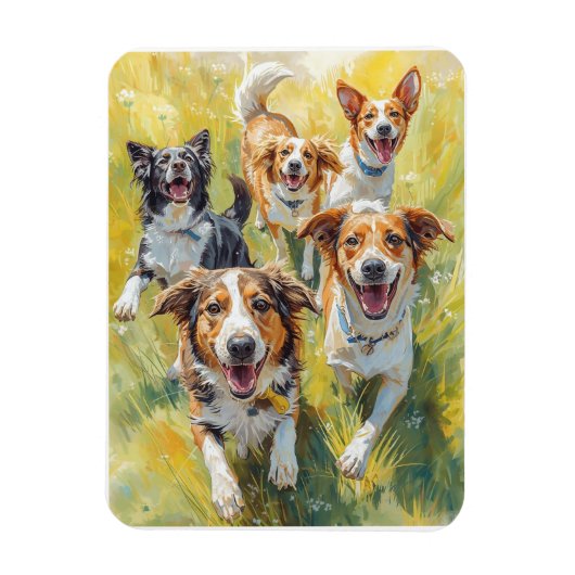 Magnet Flexible Chiots heureux (Vertical)