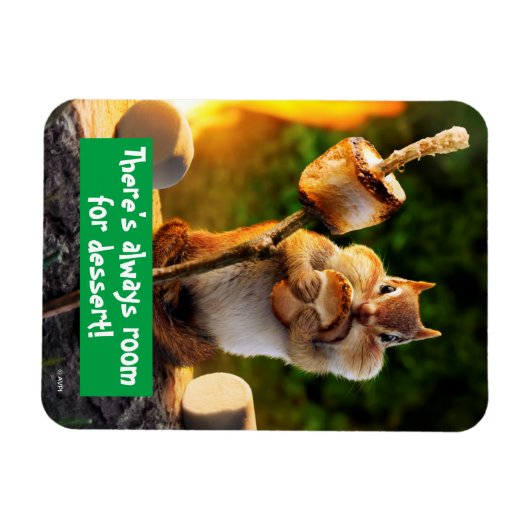 Magnet Flexible Chipmunk Manger Marshmallow (Horizontal)
