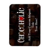 Magnet Flexible Chocoholic, Brown foncé et Coeur rouge Conception  (Vertical)