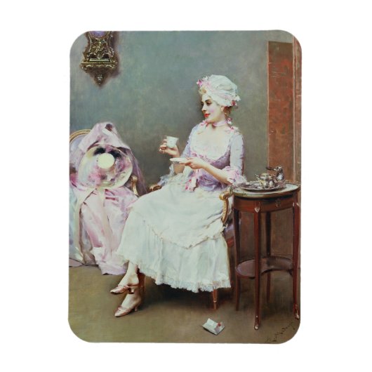 Magnet Flexible Chocolat chaud (huile sur toile) (Vertical)