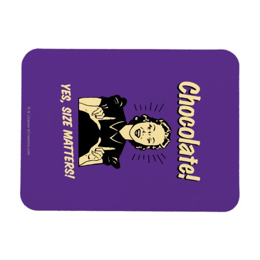 Magnet Flexible Chocolat : la taille compte (Horizontal)