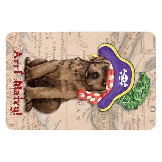 Magnet Flexible Chocolat Lab Pirate (Horizontal)