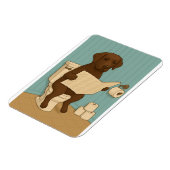 Magnet Flexible Chocolat Labrador Lecture journal sur Toilet (Côté Gauche)
