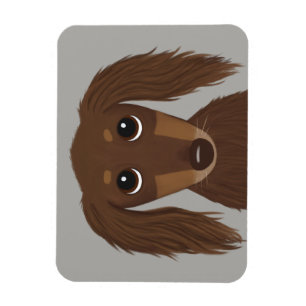 Magnet Flexible Chocolat mignon Longhé Brown Dachshund