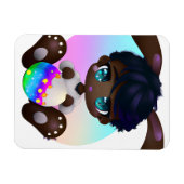 Magnet Flexible Chocolat Pâques Melanin Bunny Baby Rabbit Melanin (Horizontal)