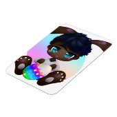 Magnet Flexible Chocolat Pâques Melanin Bunny Baby Rabbit Melanin (Côté Gauche)