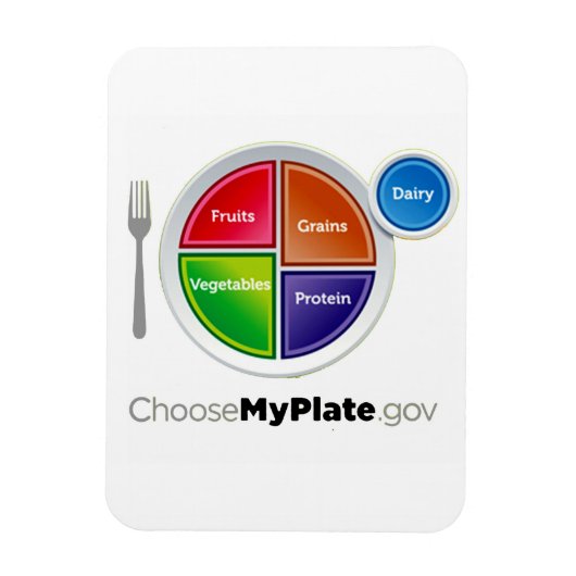 Magnet Flexible Choose My Plate (White) (Vertical)