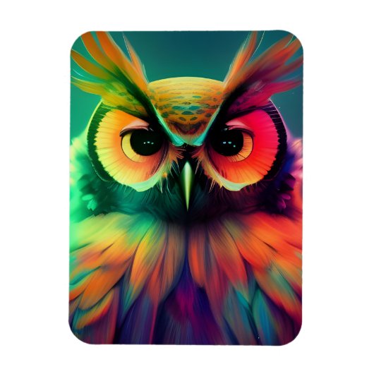 Magnet Flexible Chouette arc-en-ciel (Vertical)