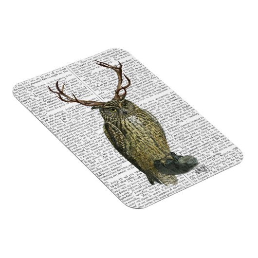 Magnet Flexible Chouette avec Antlers plain 2 (Côté Droit)