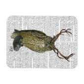Magnet Flexible Chouette avec Antlers plain 2 (Horizontal)