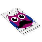 Magnet Flexible Chouette drôle rétro avec Moustache guidon (Côté Droit)