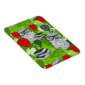 Magnet Flexible Chouette en roses rouges (Côté Droit)