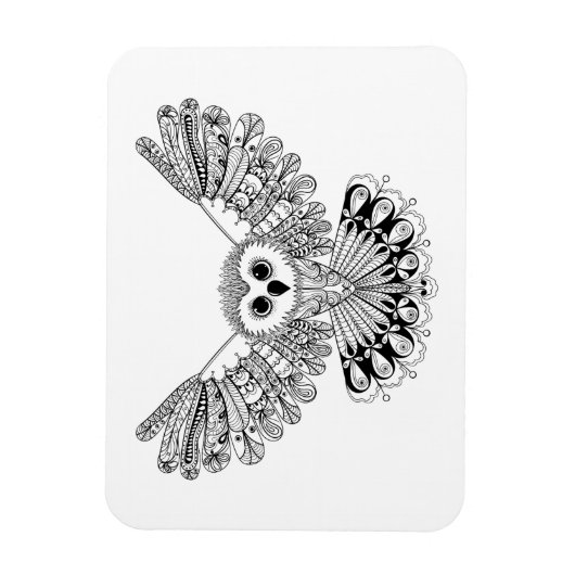 Magnet Flexible Chouette noire style (Vertical)