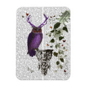 Magnet Flexible Chouette pourpre avec Antlers 2 (Vertical)