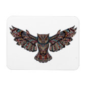 Magnet Flexible Chouette volante tribale colorée (Horizontal)