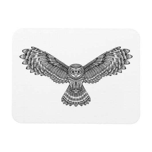 Magnet Flexible Chouette volante Zendoodle (Horizontal)
