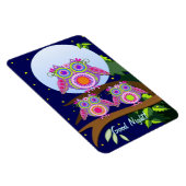 Magnet Flexible Chouettes pleine lune, puissance fleurie avec le t (Côté Droit)