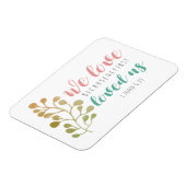 Magnet Flexible Christian BIBLE VERSE We Love Parce que frigo (Côté Gauche)