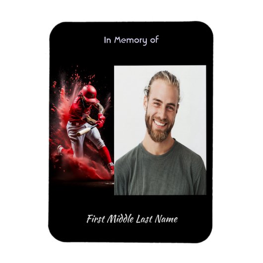 Magnet Flexible Christian Memorial Keepsake Baseball Softball  (Vertical)