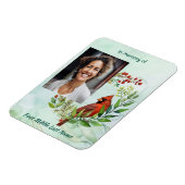 Magnet Flexible Christian Memorial Keepsake Cardinal Bird (Côté Gauche)