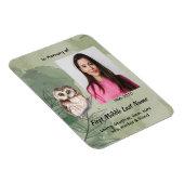 Magnet Flexible Christian Memorial Keepsake Cute Owl Bird (Côté Droit)