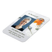 Magnet Flexible Christian Memorial Keepsake English Robin Bird (Côté Gauche)