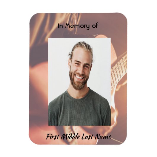 Magnet Flexible Christian Memorial Keepsake Musician Piano Guitar (Vertical)