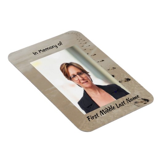 Magnet Flexible Christian Scripture Keepsake Footprints in Sand (Côté Droit)