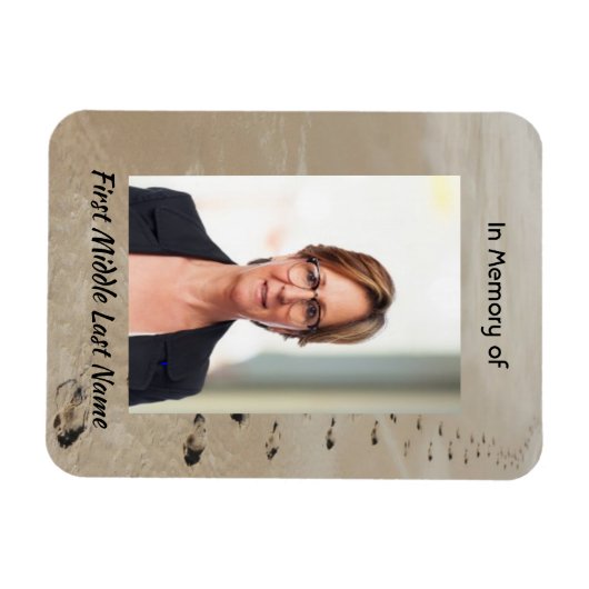 Magnet Flexible Christian Scripture Keepsake Footprints in Sand (Horizontal)